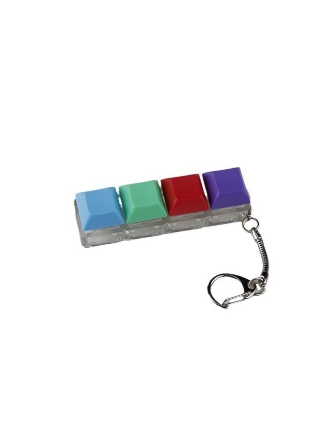 Press Transparent Candy Color 2 Holes 3 Holes 4 Holes Can Be Freely Matched With High Special Black Black Tea Green Axis Keyboard Shaft Experience Device-Color:4-hole Transparent No. 4 Green Shaft Without Light  - Image 1