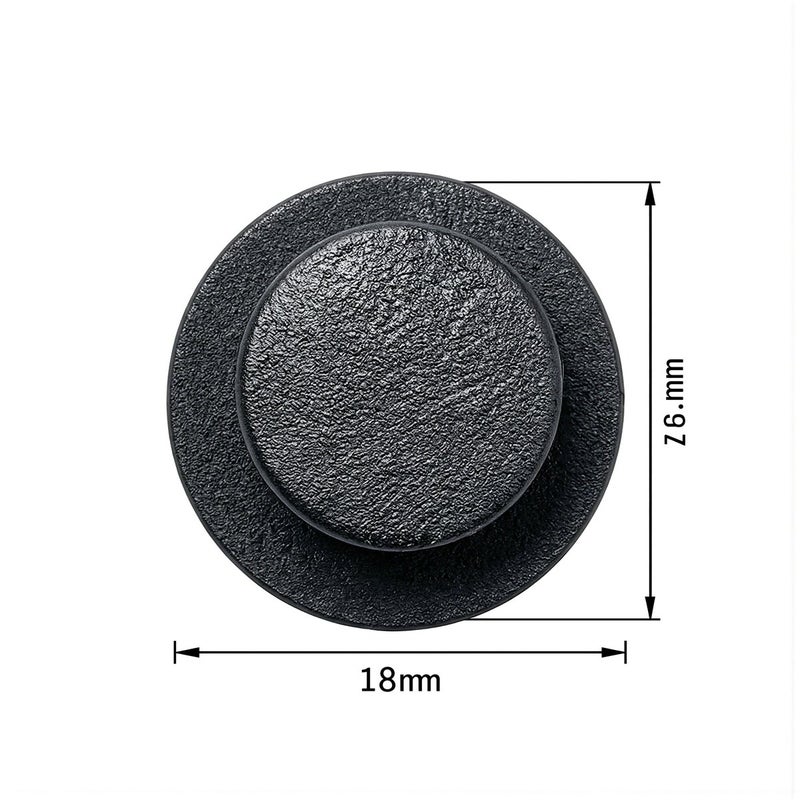 No Loose No Fall No Break No Fade Shoe Charm Rivet Black 10mm Face 8mm Shank 3.6mm Height - Image 1