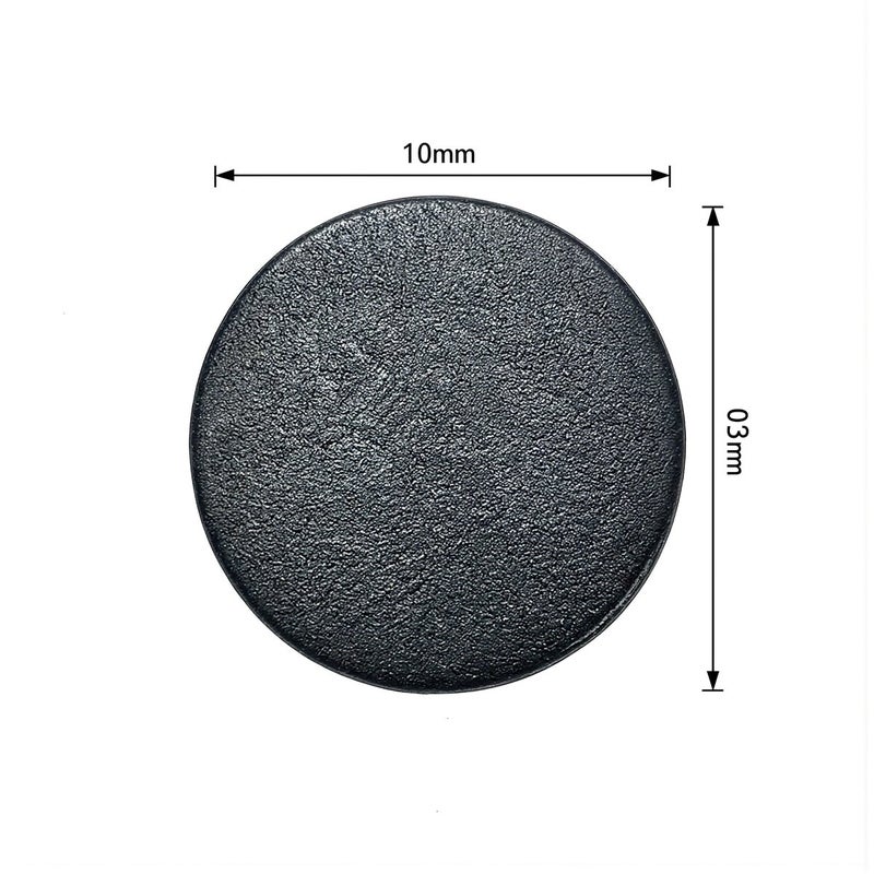 No Loose No Fall No Break No Fade Shoe Charm Rivet Black 10mm Face 8mm Shank 3.6mm Height - Image 2