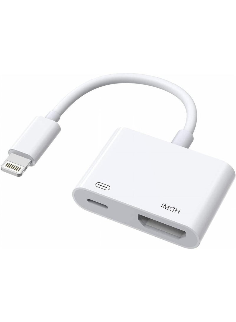 Apple Lightning to HDMI Adapter for iPhone to TV, 1080P Digital AV Adapter Sync Screen Connector Cable Compatible for iPhone 14 13 12 11 XS XR X 8 iPad to HDTV Projector Monitor - Image 1