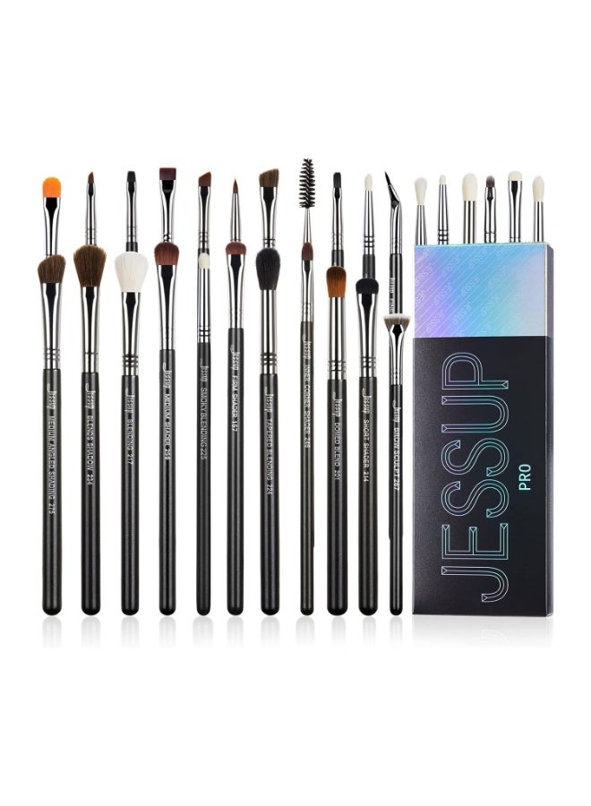 Jessup Eye Makeup Brushes Set Professional 28pcs Premium Synthetic Eyeshadow Brush Eyeliner Eyebrow Blending for Makeup Black T341 - Image 1