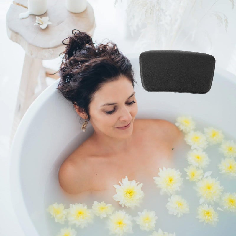Large Non Slip Bathtub Pillow Waterproof Headrest Cushion with Back Support for Adults Spa Bath - Image 4