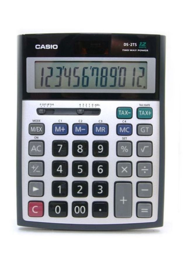 NIBEMINENT - DS-2TS 12 Digits Basic Calculator Grey/Black - Image 1