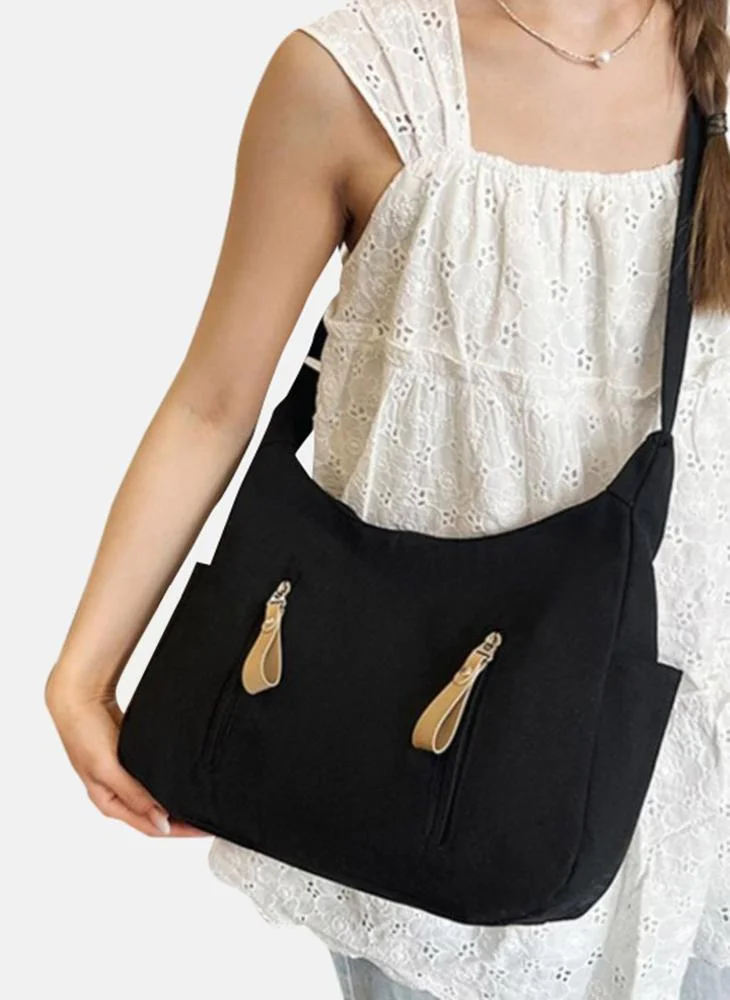 YUNIQEE Black Plain Lifestyle Sling Bag