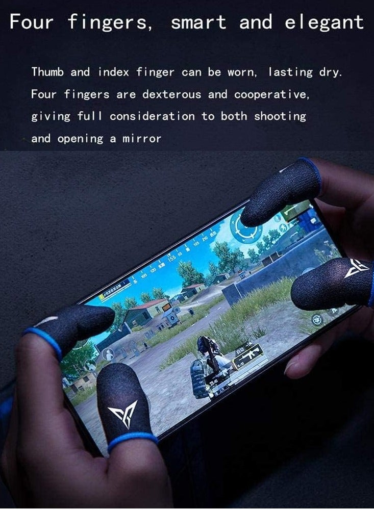 Sweatproof Finger Covers for Professional Players Use for PUBG and Mobile Games Shooting, Suitable for Thumbs and Compatible with Touch Screens (1 Set) - Image 3