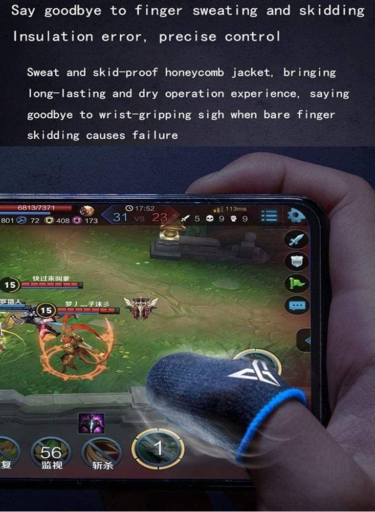 Sweatproof Finger Covers for Professional Players Use for PUBG and Mobile Games Shooting, Suitable for Thumbs and Compatible with Touch Screens (1 Set) - Image 4