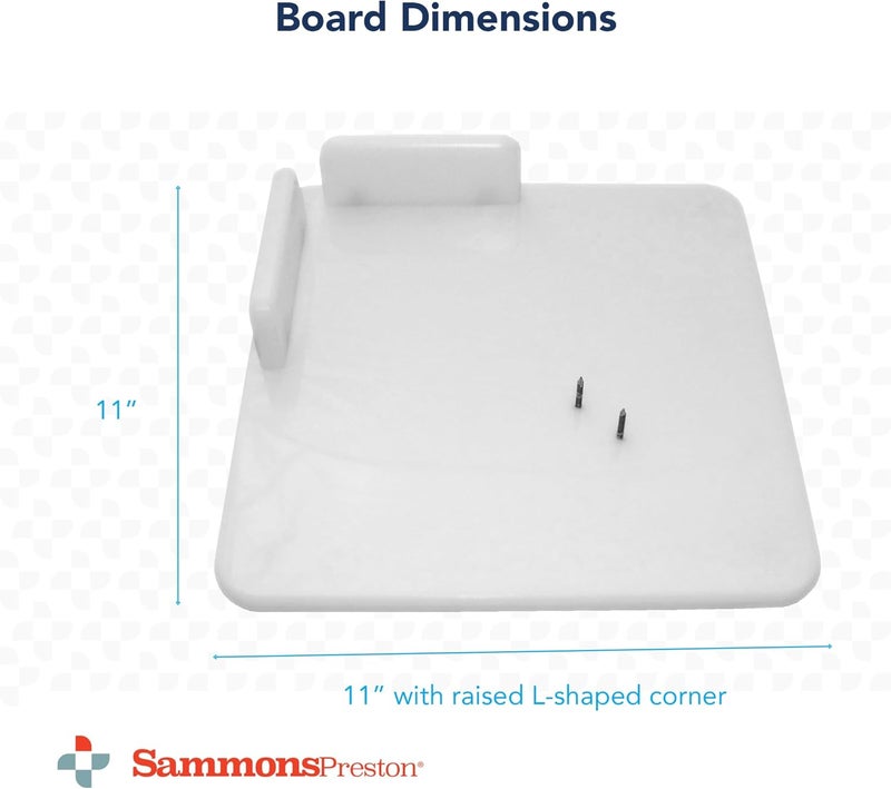 Sammons Preston Hi-D Paring Board - Single Handed Cutting Board with Suction Feet and Corner Guards, 11" Square - Image 2
