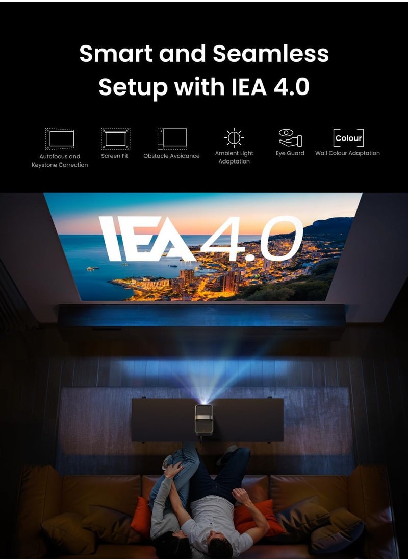eufy - Anker NEBULA Cosmos 4K SE Laser+LED Dolby Vision Projector, 4K projector with 1800 ANSI Lumens High Brightness, 200" Huge Screen, Enhanced Image Quality, Google TV, Portable Projector with Handle - Image 1