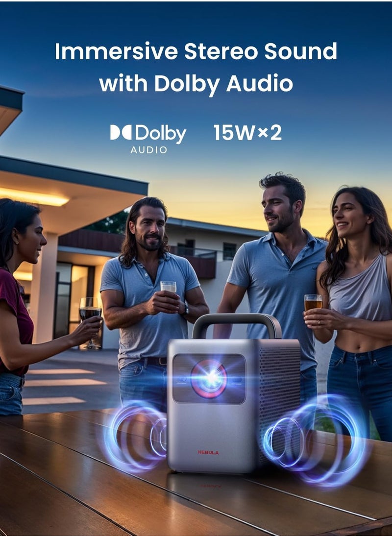eufy - Anker NEBULA Cosmos 4K SE Laser+LED Dolby Vision Projector, 4K projector with 1800 ANSI Lumens High Brightness, 200" Huge Screen, Enhanced Image Quality, Google TV, Portable Projector with Handle - Image 1