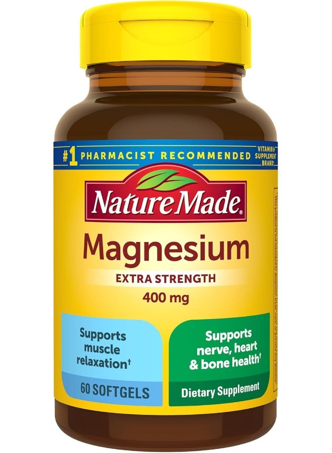 Nature Made Magnesium 400mg Softgels - 60 Ct - Image 1