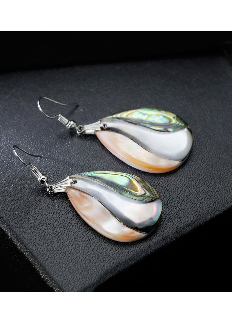 CIMIA Stylish shell round earrings with women's drop earrings. - Image 4