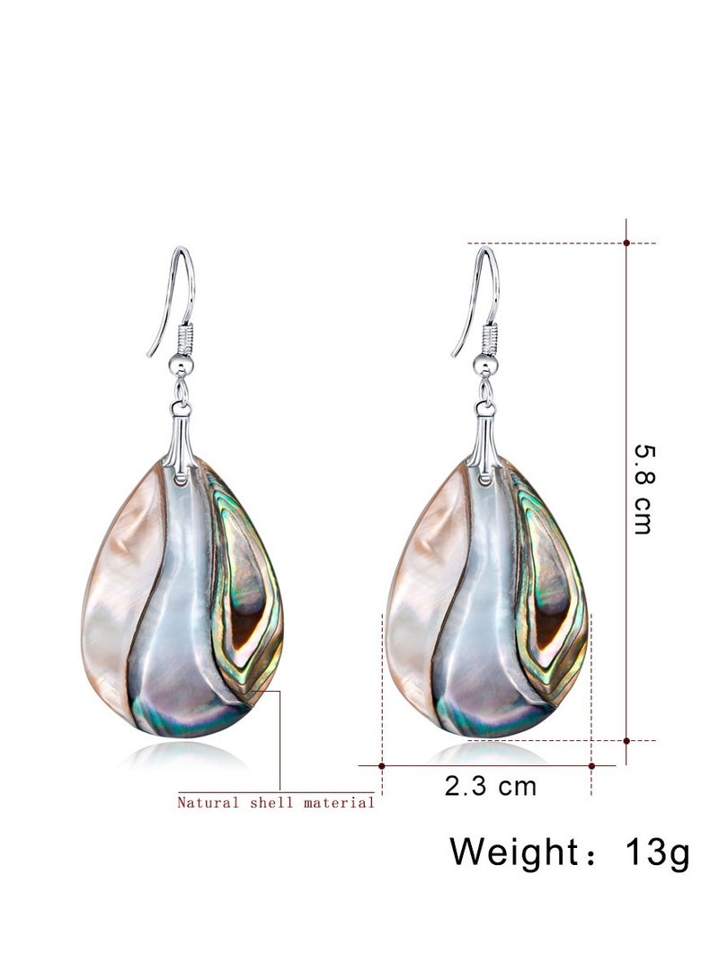 CIMIA Stylish shell round earrings with women's drop earrings. - Image 2