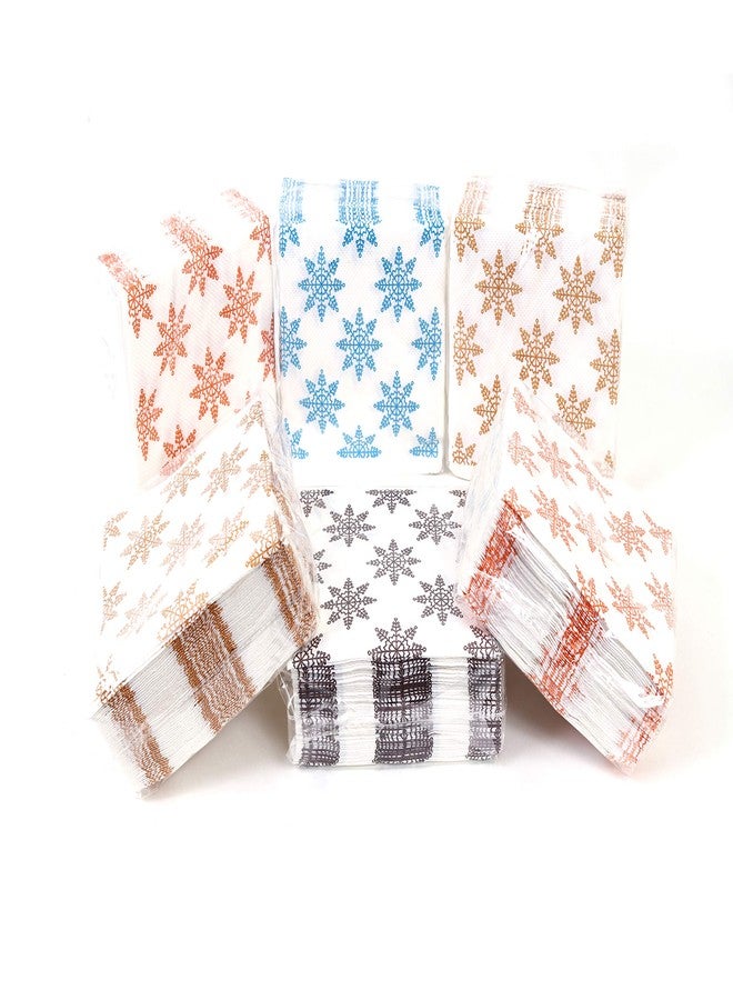 Breeze Ultra Soft 2 Ply 50s Paper Serviettes each (Brown, Blue and Orange -Printed Napkin - 33cmx33cm-Pack of 6 - Image 1