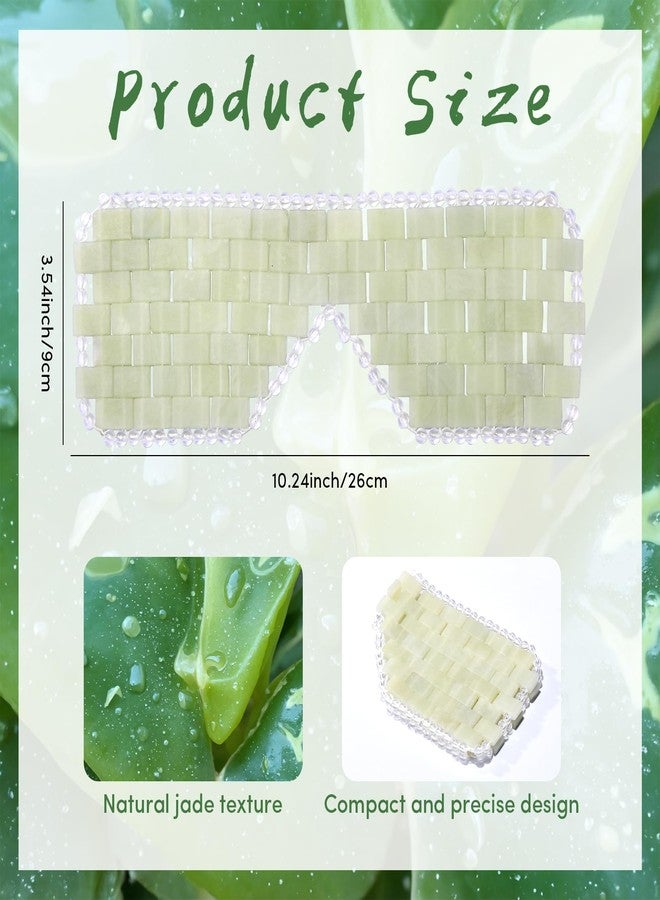 ANCKNE Jade Eye Mask, Facial Cooling Mask with 100% Real Jade for Hot & Cold Therapy, Reduce Wrinkles, Puffiness, Migraines, and Anti-Aging - Essential Crystal Eye Mask for Beauticians - Image 2