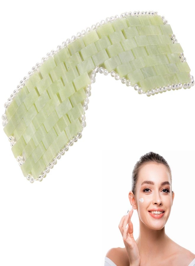 ANCKNE Jade Eye Mask, Facial Cooling Mask with 100% Real Jade for Hot & Cold Therapy, Reduce Wrinkles, Puffiness, Migraines, and Anti-Aging - Essential Crystal Eye Mask for Beauticians - Image 1