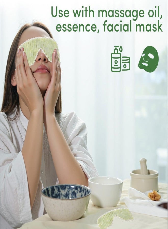 ANCKNE Jade Eye Mask, Facial Cooling Mask with 100% Real Jade for Hot & Cold Therapy, Reduce Wrinkles, Puffiness, Migraines, and Anti-Aging - Essential Crystal Eye Mask for Beauticians - Image 5