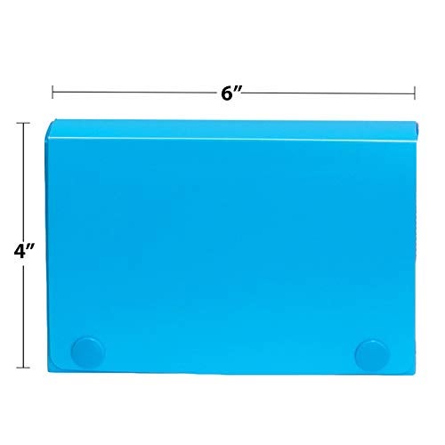 Manaloom Index Card Case, 4x6 Inch Index Card Holder, Fits Up to 200 Cards Per Case - with 5 Dividers and Adhesive Label Tabs - Store Recipe Cards, School Index Cards & More - 4-Pack (Assorted Colors) - Image 3