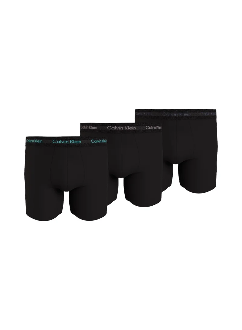 CALVIN KLEIN 3 Pack Boxer Briefs - Cotton Stretch