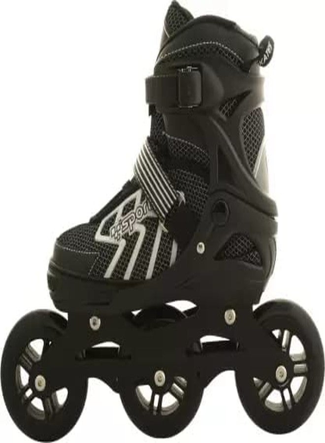 Onecado 3 Wheel Inline Skates Skating Shoes for Boys and Girls Age 10 to 14 Years Liner Roller Skates for Kids with Skating Protection Kit Set, Size Medium (Multicolor) - Image 4