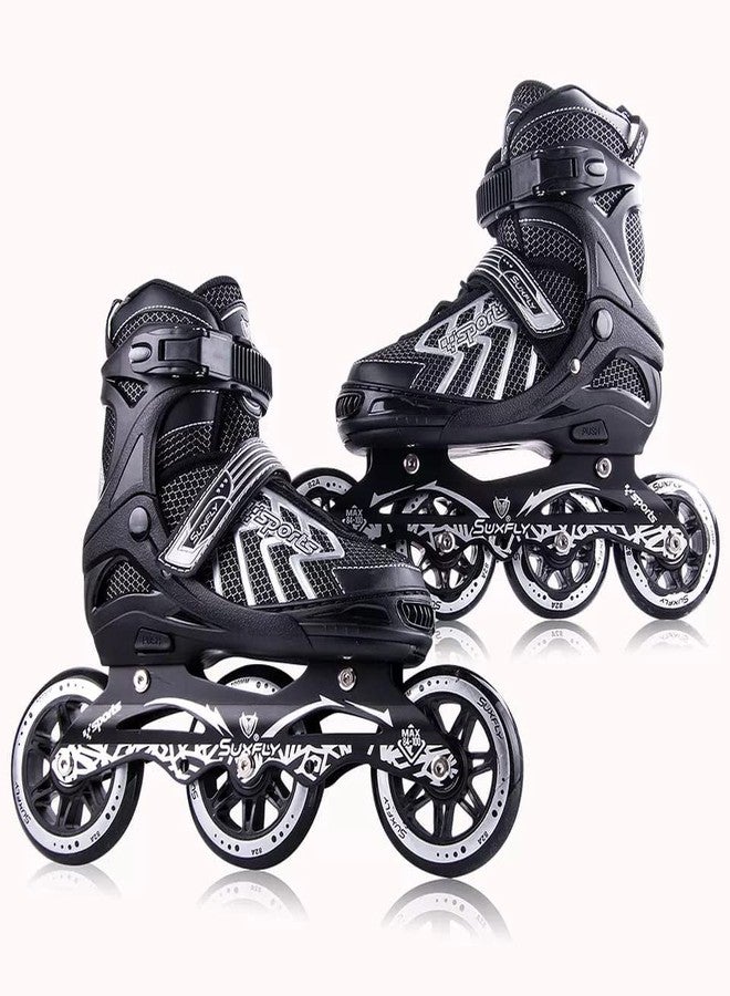 Onecado 3 Wheel Inline Skates Skating Shoes for Boys and Girls Age 10 to 14 Years Liner Roller Skates for Kids with Skating Protection Kit Set, Size Medium (Multicolor) - Image 3