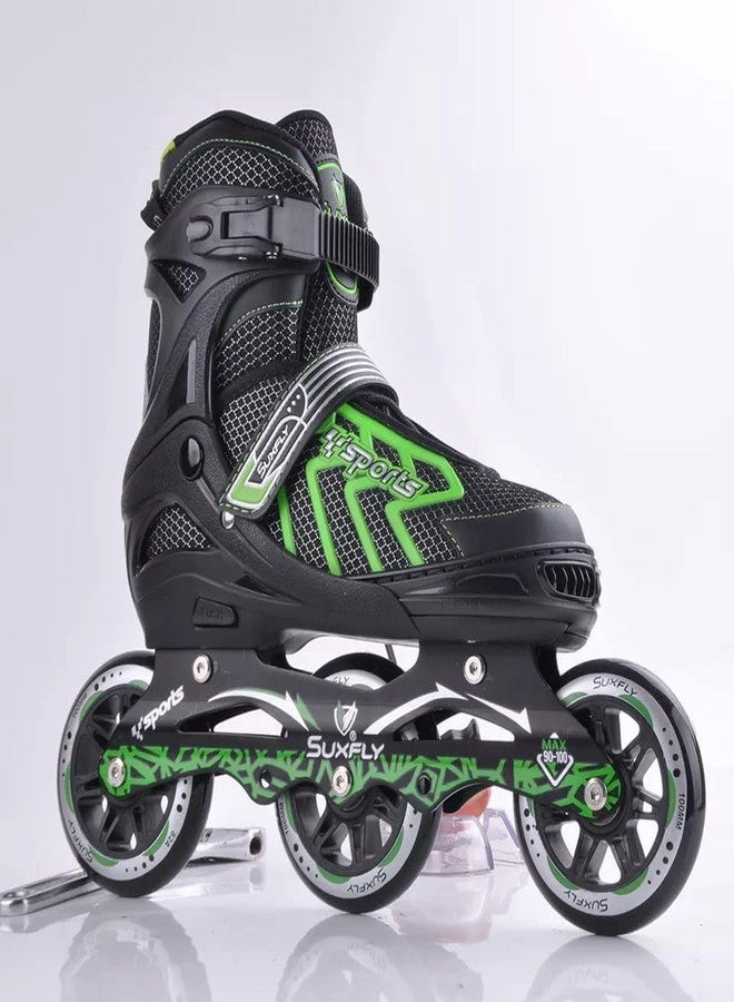 Onecado 3 Wheel Inline Skates Skating Shoes for Boys and Girls Age 10 to 14 Years Liner Roller Skates for Kids with Skating Protection Kit Set, Size Medium (Multicolor) - Image 5