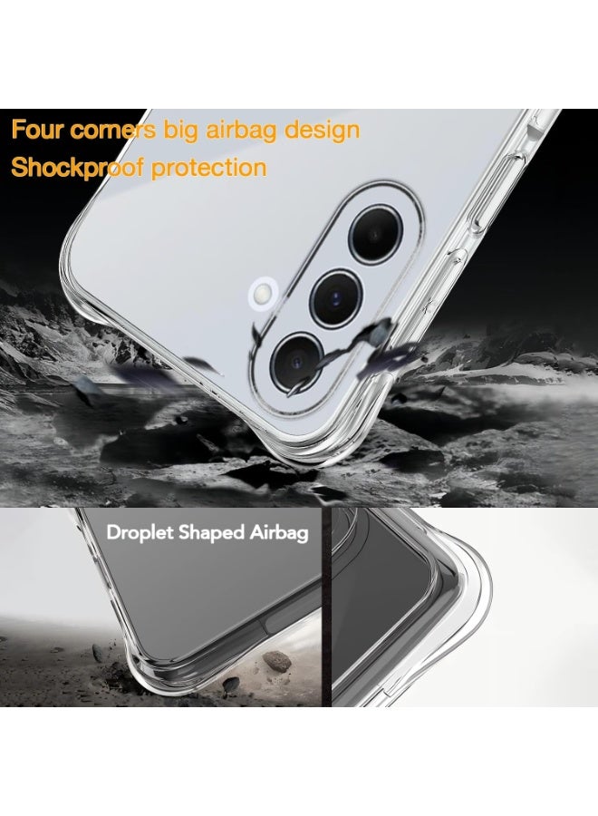 Case for Samsung Galaxy S24 FE Clear TPU Four Corners Military-Grade Protection Cover Transparent Soft - Image 3