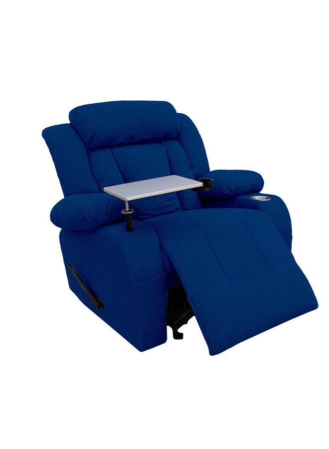 In-House Linen Cinematic Recliner Chair with Laptop Table & Cups Holder - Image 3
