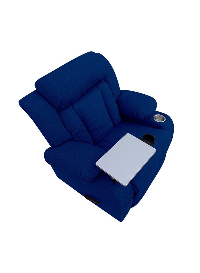 In-House Linen Cinematic Recliner Chair with Laptop Table & Cups Holder - Image 4
