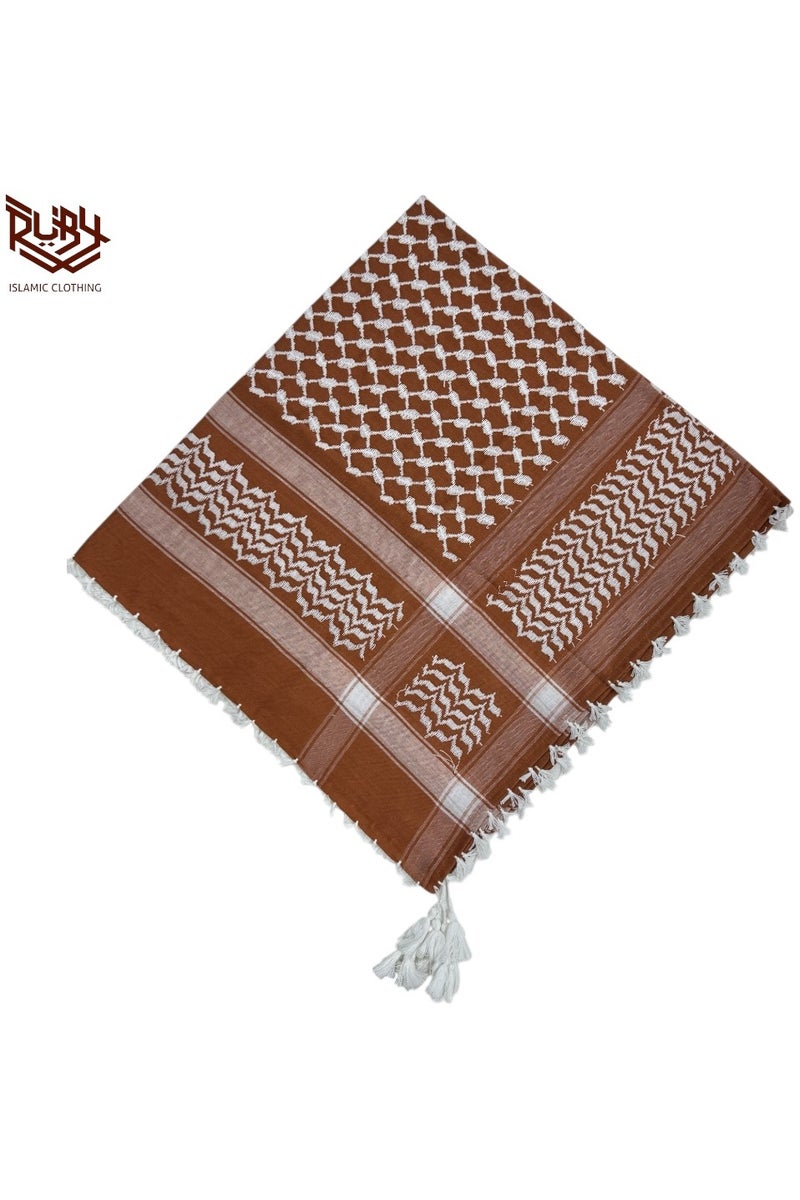 RUBY ISLAMIC CLOTHING Shemagh Tactical Desert Scarf,  Head Neck Scarf, Head Neck Wrap Shawl with Tassel, Outdoor Kerchief for Women & Men  - Image 1