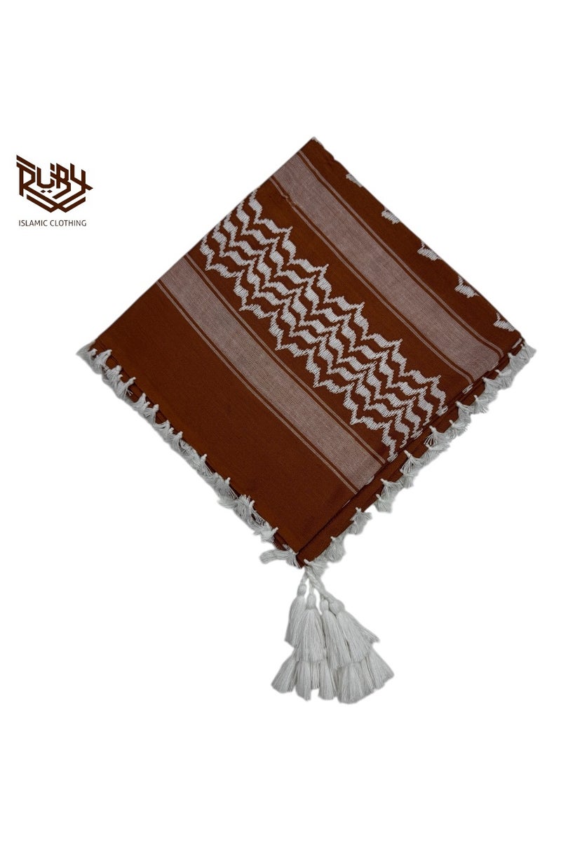 RUBY ISLAMIC CLOTHING Shemagh Tactical Desert Scarf,  Head Neck Scarf, Head Neck Wrap Shawl with Tassel, Outdoor Kerchief for Women & Men  - Image 3