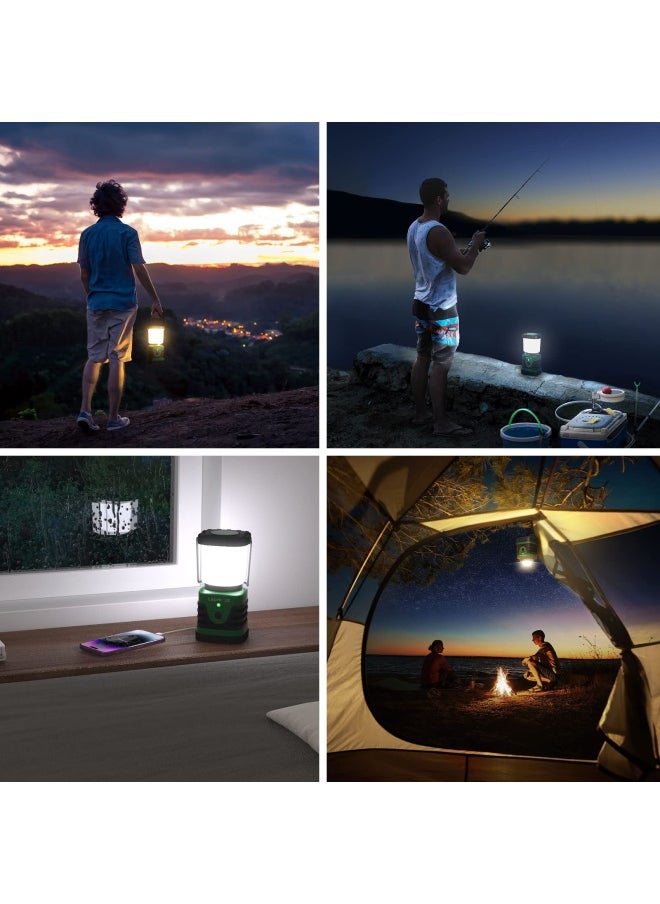 Lighting EVER - Le Rechargeable Camping Lantern 1000 Lumen Led Outdoor Lights 4 Modes Emergency Light Water Resistant Tent Light For Camping Hiking Fishing Power Cuts And More - Image 1