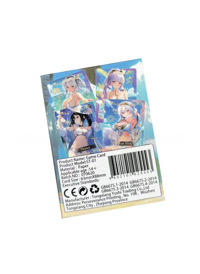 Generic - 55 Swimsuit Animation Goddess Card Laser Bronzing Flash Card Otaku Animation Surrounding The Original Ghost Destroy One Piece-Specifications:Goddess 1 Shot 55 Pieces Full Flash Plus Gilding - Image 1