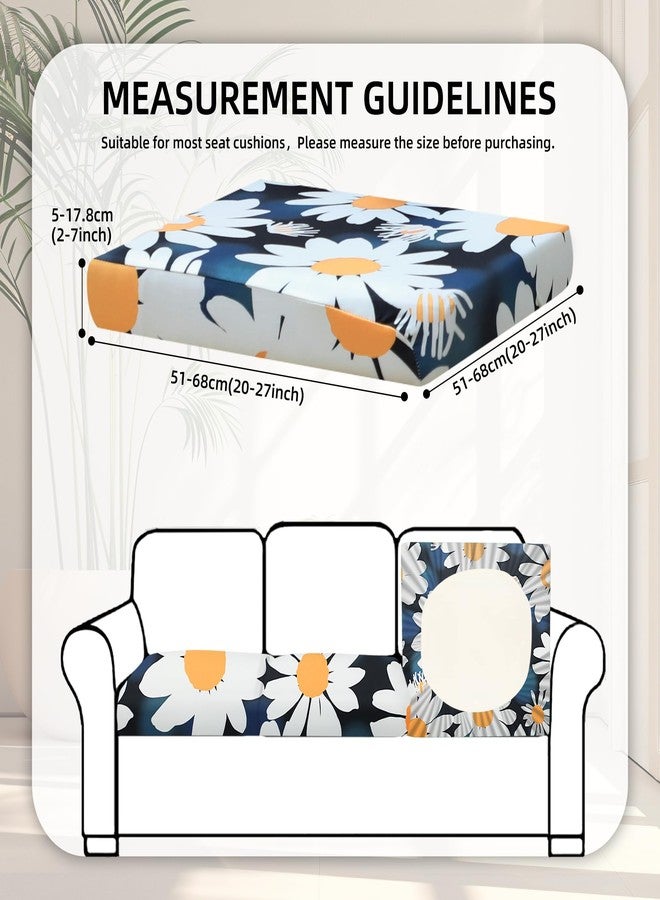 BIETYONE 8Pcs Stretch Patio Cushion Covers Outdoor Cushion Covers,for Outdoor Couch Cushion Covers Replacement,Outdoor Sofa Covers Patio Slipcovers Couch Cover,Washable Furniture Cover (Cover Only) - Image 2