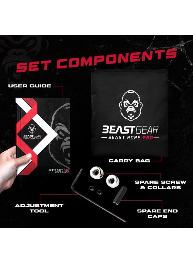 Beast Gear حبل القفز Beast Rope Pro المتقدم للياقة البدنية، والتكييف وفقدان الدهون. مثالي لتمارين كروس فيت، والملاكمة، وفنون القتال المختلطة، وتدريب HIIT، والتدريب المتقطع والقفز المزدوج. - Image 2
