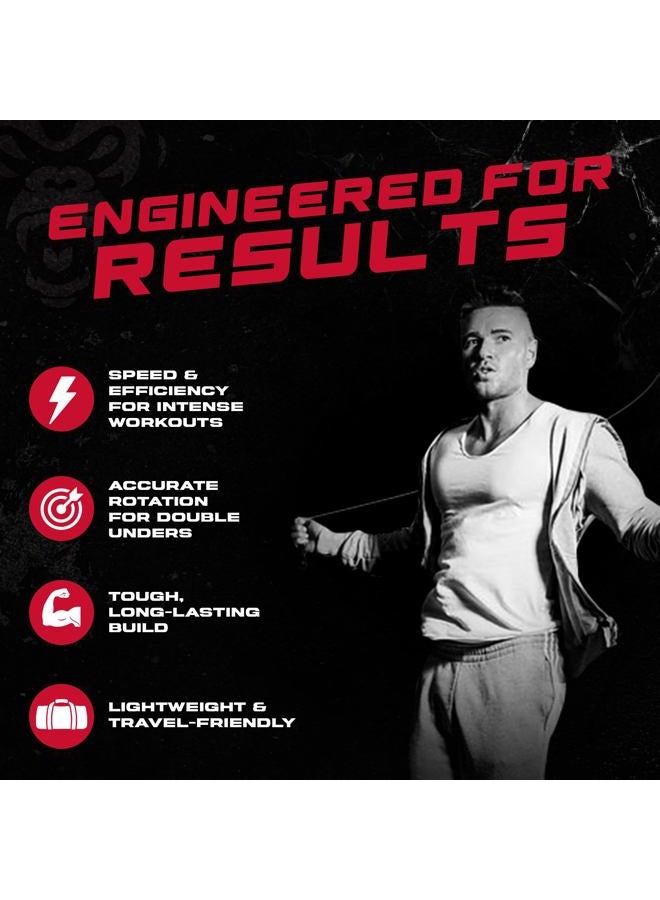 Beast Gear حبل القفز Beast Rope Pro المتقدم للياقة البدنية، والتكييف وفقدان الدهون. مثالي لتمارين كروس فيت، والملاكمة، وفنون القتال المختلطة، وتدريب HIIT، والتدريب المتقطع والقفز المزدوج. - Image 5