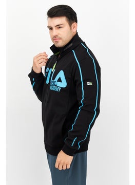 FILA Men Sportswear Fit Training Sweatshirt, Black Combo  - Image 4