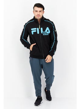 FILA Men Sportswear Fit Training Sweatshirt, Black Combo  - Image 2