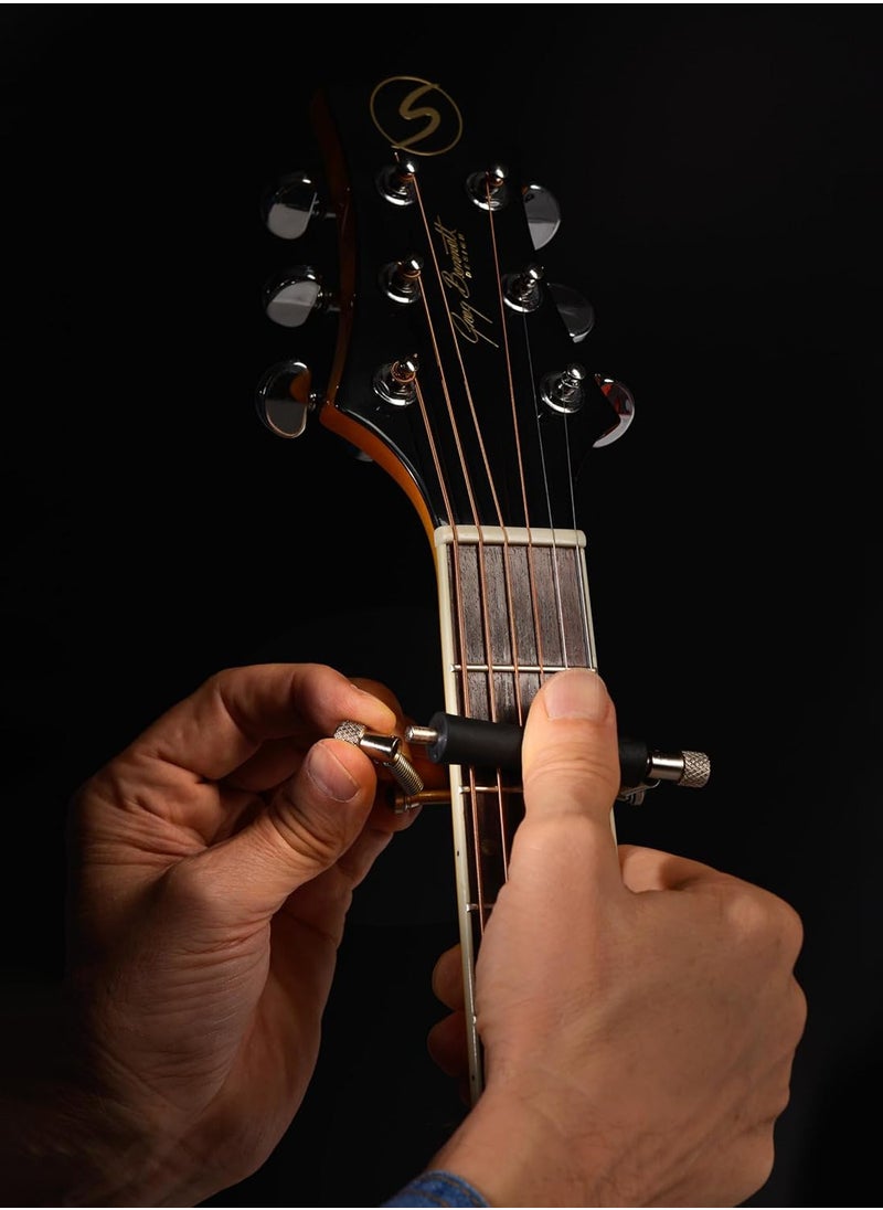 LENND - Guitar Rolling Capo Sliding Capo Adjustable Capo for Tuning Tone of String Instruments for Electric Guitar and Acoustic Guitar or Ukulele Mandolin Banjo - Image 1
