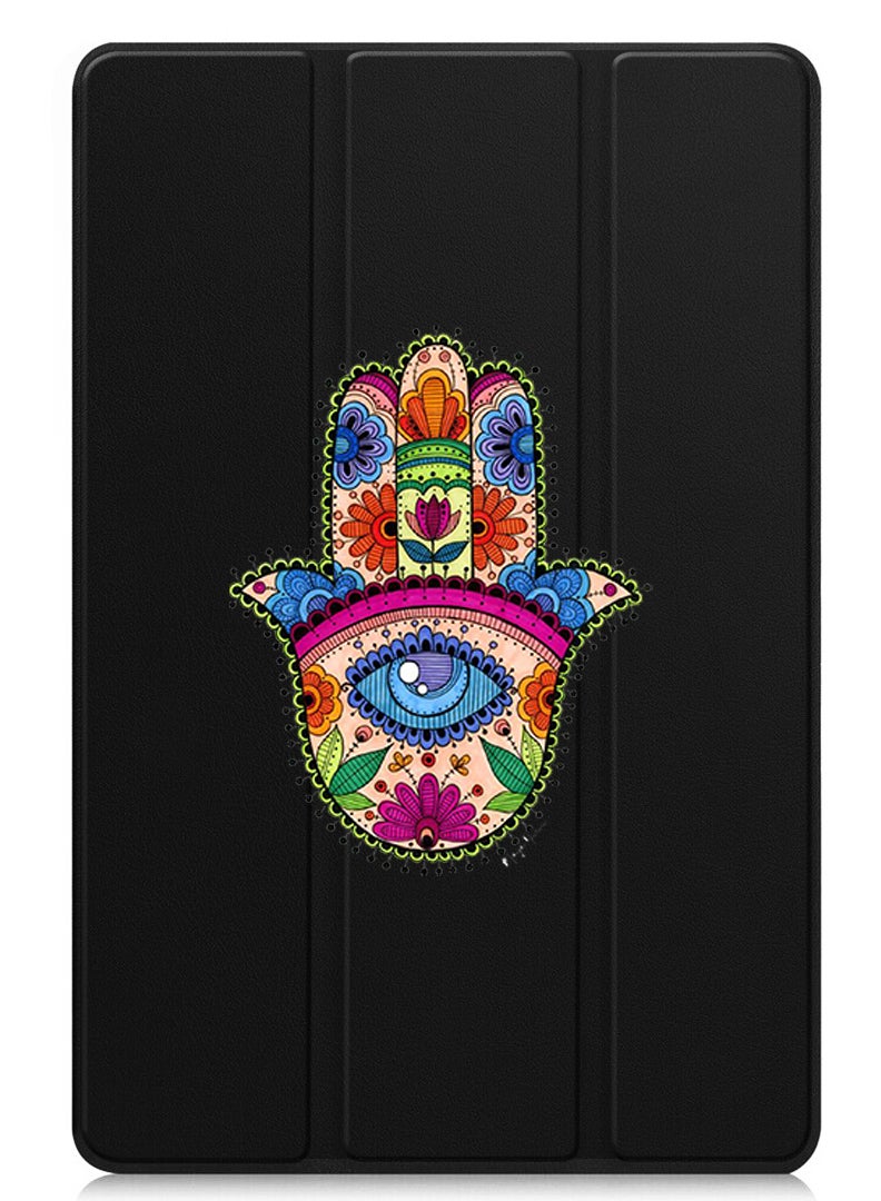 Theodor Protective Flip Case For Apple iPad mini 7th Generation (A17 Pro 2024 / Mini 6 2021 6th Generation) With Trifold Stand Auto Wake Sleep Shockproof Cover Hand Mandala - Image 1