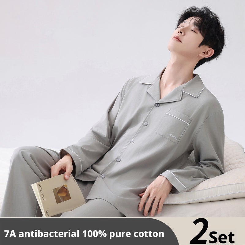 Men's 100% Cotton Pyjama Set - Image 1