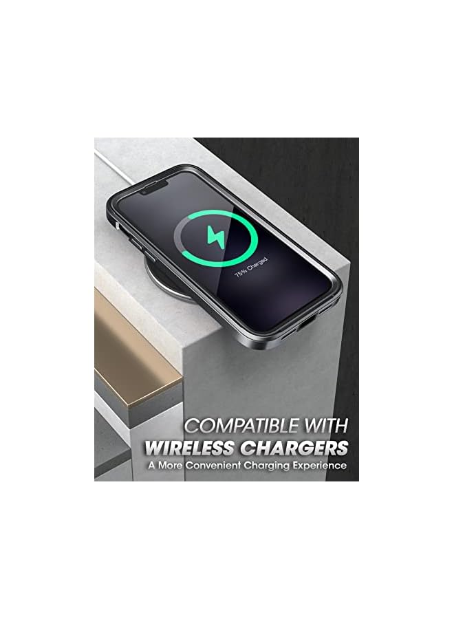 SupCase UB Edge Pro Series Case for iPhone 13 Pro Max (2021 Release) 6.7 Inch, Slim Frame Clear Protective Case with Built-in Screen Protector (Black) - Image 5