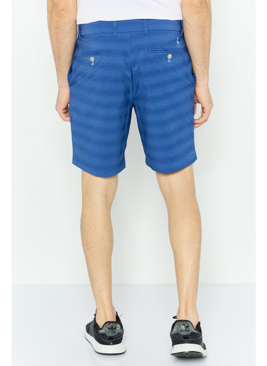 Tailorbyrd Men Sportswear Fit Golf Short, Blue  - Image 3