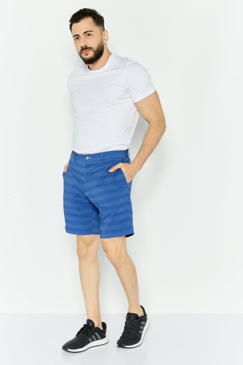 Tailorbyrd Men Sportswear Fit Golf Shorts, Blue - Image 2