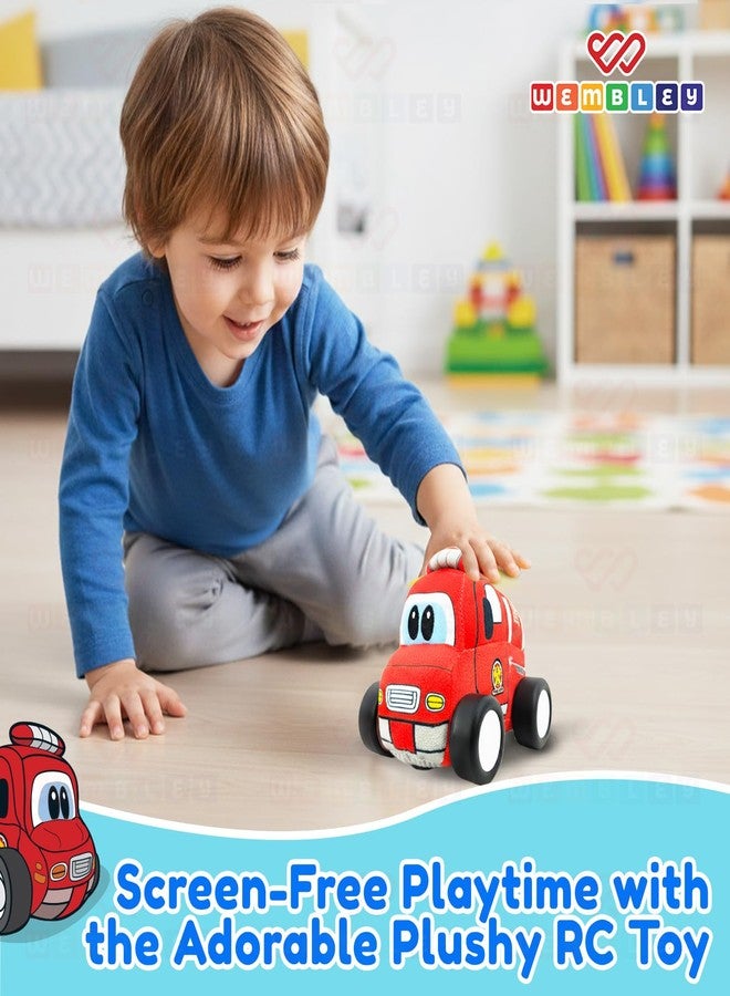 ويمبلي سيارة ويمبلي فاير القطيفة تعمل بالتحكم عن بعد | لعبة ناعمة تعمل بالتحكم عن بعد مع موسيقى تفاعلية | مع جهاز تحكم عن بعد بتردد 2.4 جيجاهرتز | سيارة ملونة ومتينة تعمل بالتحكم عن بعد مع قطيفة قابلة للغسل | هدية مثالية للأطفال من عمر سنتين فما فوق، 3، 4، 5 سنوات - Image 5