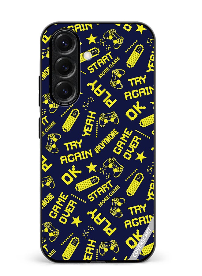 Protective Case Cover For Samsung Galaxy S25 Pixel Game Style Design Multicolour
