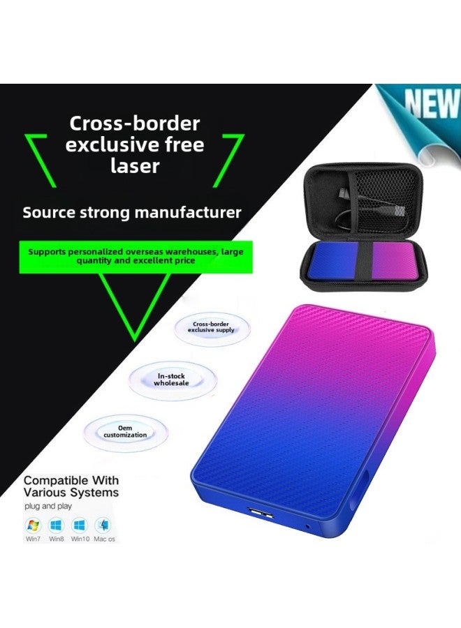 2.5 Inch USB3.0 Mobile Hard Disk Primary Source 320g500G External Mobile Hard Disk Order 1-Capacity:320GB-Interface:(yd0034 Gradient) Usb3.0 Leather Bag Packaging  - Image 1