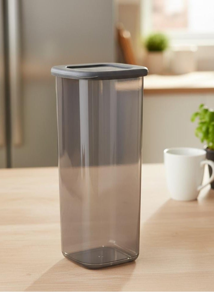 فولي لايف صندوق تخزين مربع من فولي لايف، سعة ١٫٧٥ لتر، رمادي شفاف | حاوية طعام بلاستيكية مزدوجة الحقن - Image 1