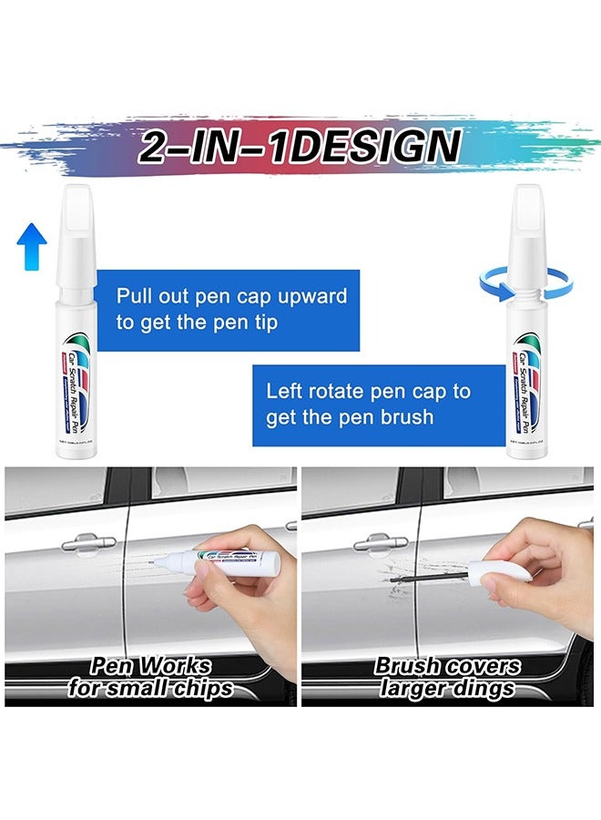Homonth Touch Up Paint for Cars,Car Paint Scratch Repair Pen Car Paint Touch Up Pen Car Scratch Remover Quick and Easy Fix Auto Paint Chip Repair Auto Touch Up Paint for Scratch Repair Various Cars (White)  - Image 5