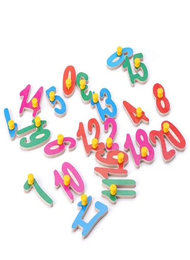 RPC99 لوحة أرقام خشبية RPC99 (للعد من 0 إلى 20) | لوحة ألغاز تعليمية ملونة للأطفال | ألعاب تعليمية مونتيسوري - Image 4