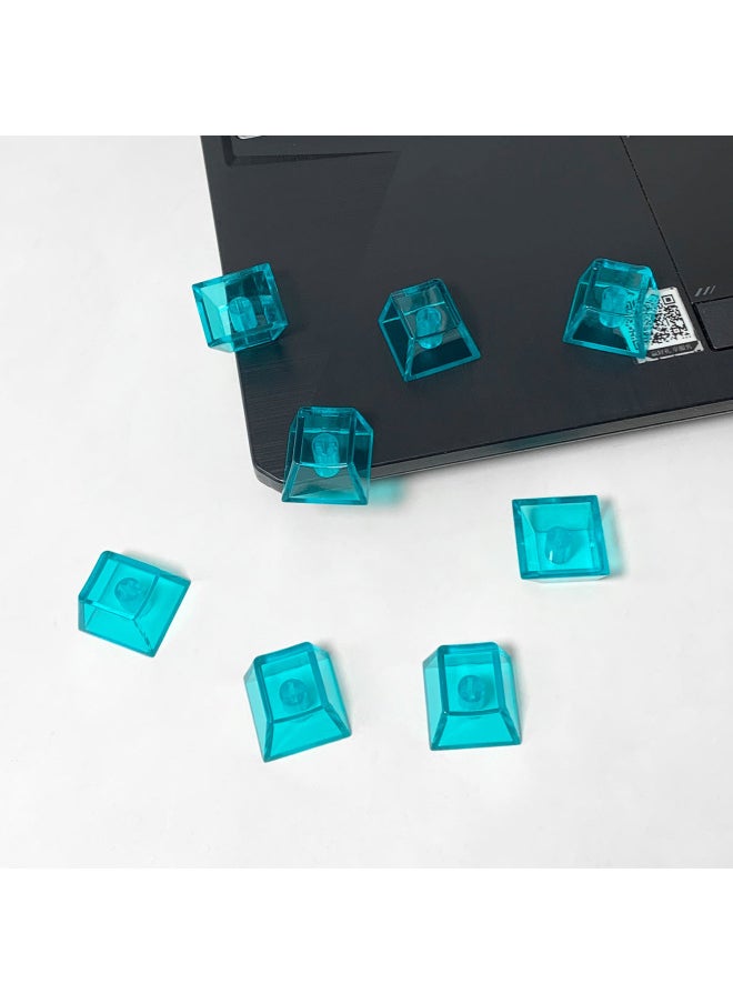 Generic - Full Height Transparent Keycap Mirror Mechanical Keyboard R1234 Transparent Single Keycap PC Material Without Engraved Original Height-Color:R3-1u Red - Image 1